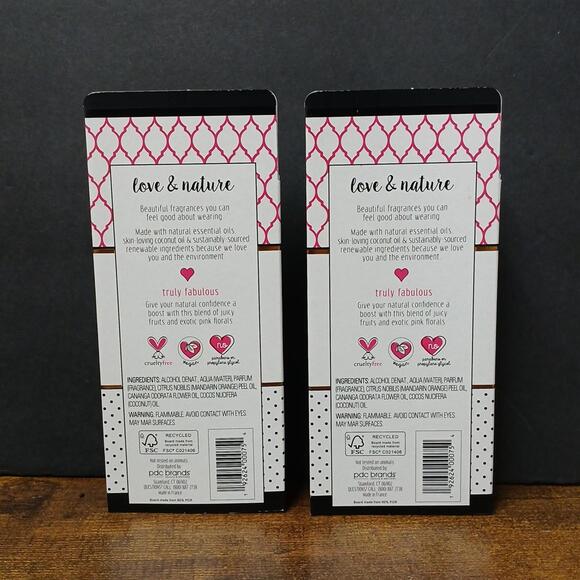 Lot of 2 Love & Nature Truly Fabulous Perfume Rollerball Essential Oils .5oz - Picture 2 of 4